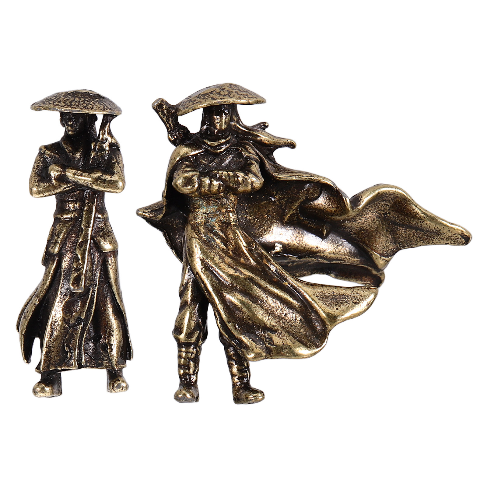 Bonsai Garden Cafe - 2 Stück Antike Chinesische Krieger-Miniaturfiguren aus