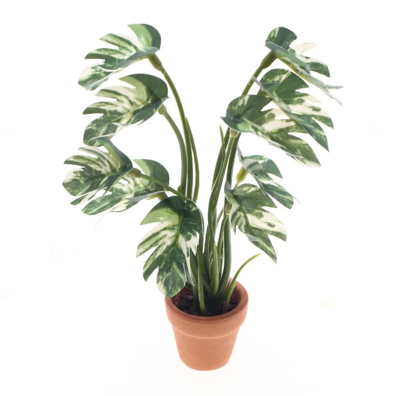 Bonsai Garden Plants - Neu. 1 Stück 1/12 Puppenhaus-Simulation Monstera